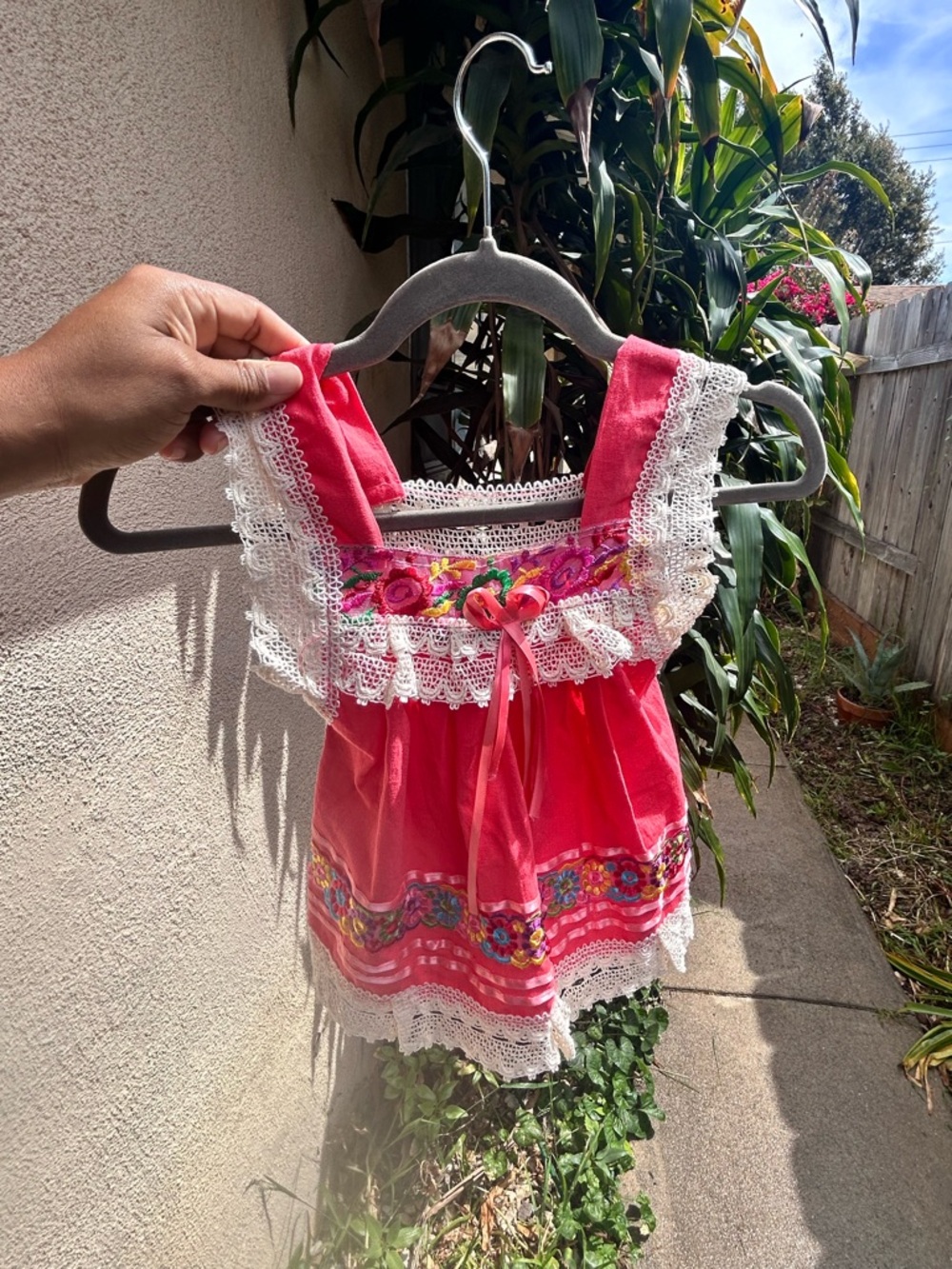 Traditional Embroidered Peasant Dress - 12/18 months
